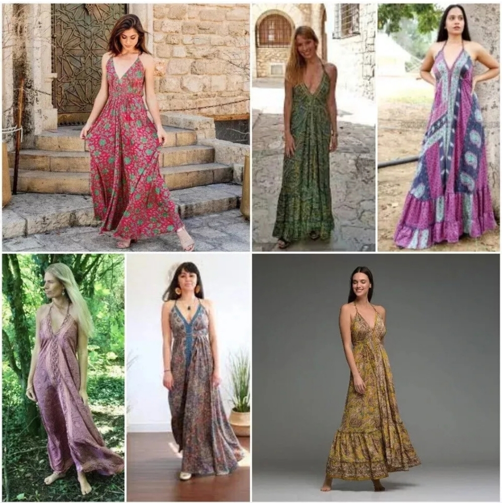 Handmade silk maxi dress